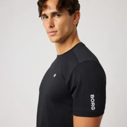 Ace Mesh Panel T-Shirt, Black Beauty