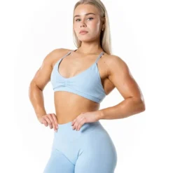 Aura Seamless Sports Bra Light Blue
