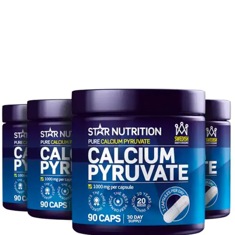 BIGBUY 4 x Calcium Pyruvate Fettforbrenner 90 kapsler
