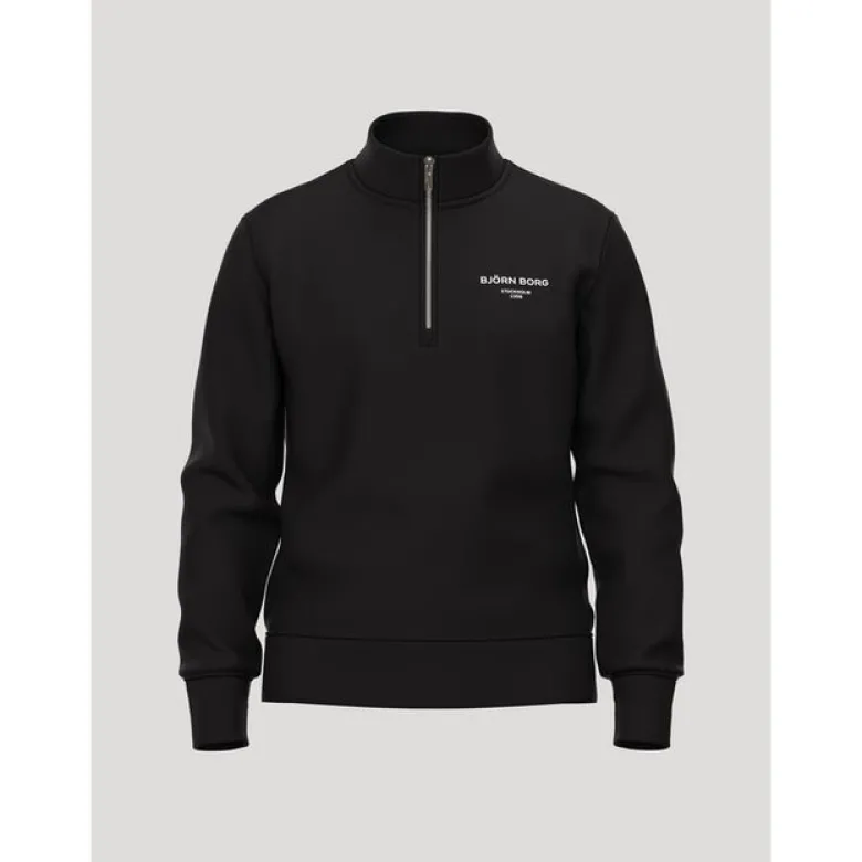 Borg Essential 1 Half Zip, Black Beauty