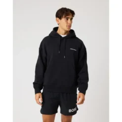 Borg Oversized Hoodie, Black Beauty