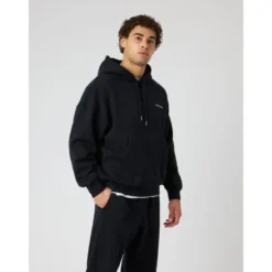 Borg Oversized Hoodie, Black Beauty