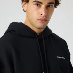 Borg Oversized Hoodie, Black Beauty