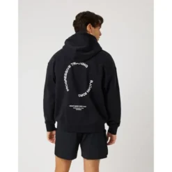 Borg Oversized Hoodie, Black Beauty