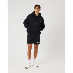 Borg Oversized Hoodie, Black Beauty