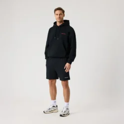 Borg Oversized Hoodie, Black Beauty