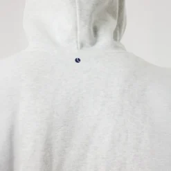 Borg Oversized Hoodie, Ultra Light Grey Melange