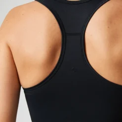 Borg Soft Racerback Tank Top, Black Beauty