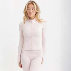 Butter Soft Zip Cardigan Pink Blush