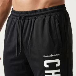 Chained Straight Mesh Pants Black/White