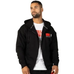 Classic Oversized Zipped Hoodie, Black