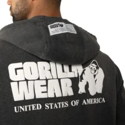 Classic Oversized Zipped Hoodie, Dark Grey Melange