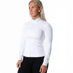 Clean Zip Longsleeve, Vit