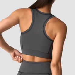 Contrast Sports Bra, Dark Grey