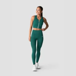 Contrast Sports Bra, Deep Emerald