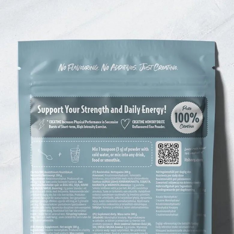 Creatine Monohydrate 100% Kreatin, Naturell 300 g