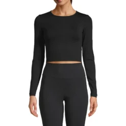 Crop Long Sleeve, Black
