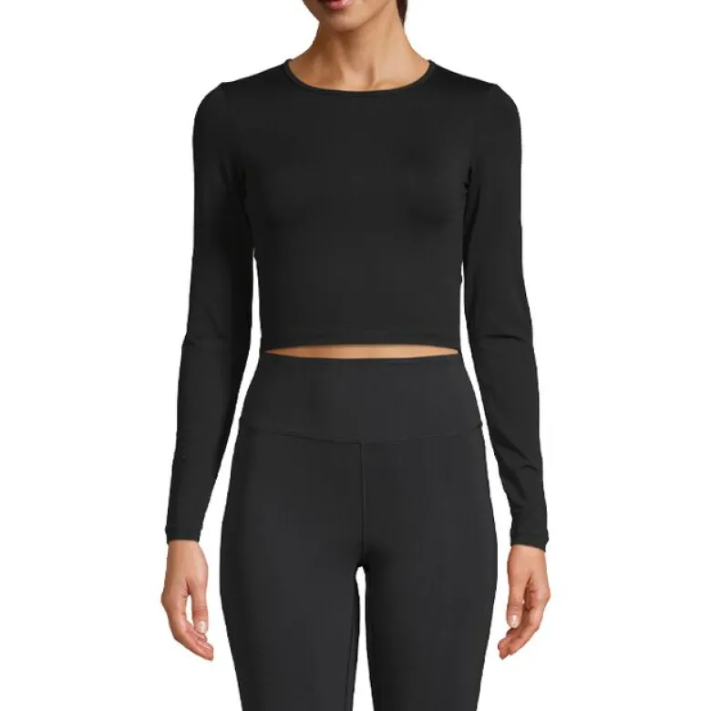 Crop Long Sleeve, Black