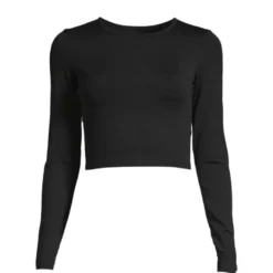 Crop Long Sleeve, Black