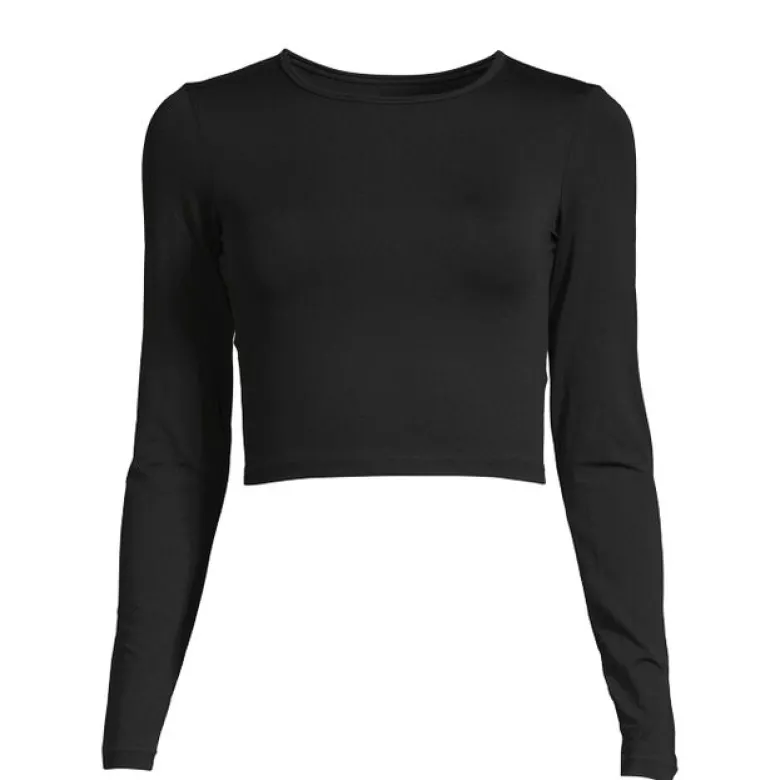 Crop Long Sleeve, Black