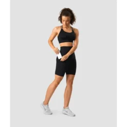 Define Seamless Pocket Biker Shorts, Black