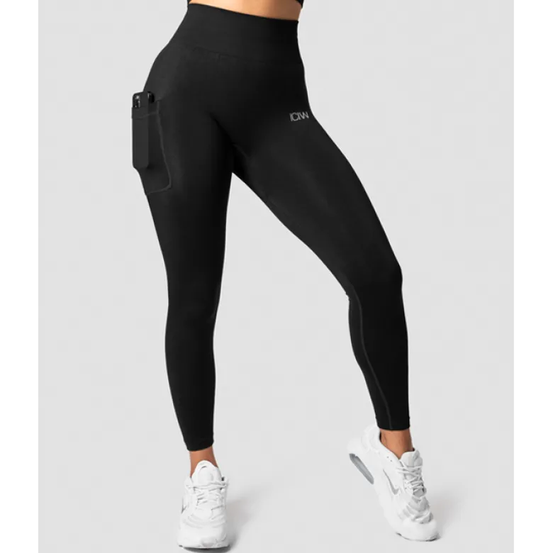 Define Seamless Pocket Tights, Black