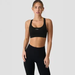Define Seamless Racer Back Sports Bra, Black