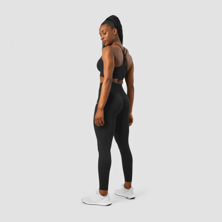 Define Seamless Scrunch Tights, Black