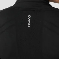 Define Seamless 1/4 Zip, Black