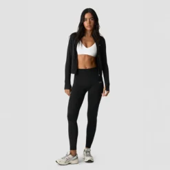 Define Seamless Zip Long Sleeve, Black