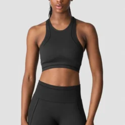 Endurance Seamless Sports Bra, Dark Grey