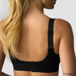 Essential Mid Support Sports Bra, Black