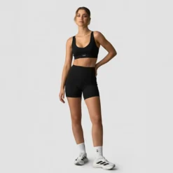 Essential Mid Support Sports Bra, Black