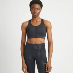 Essential Zip Sportsbra, Black