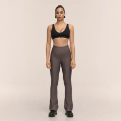 Flare High Waist Pant Dk Grey