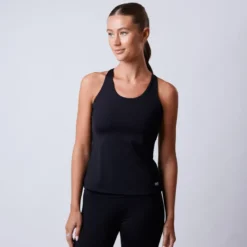 Fuse Singlet 2 in 1 Top, Black