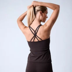 Fuse Singlet 2 in 1 Top, Coffee