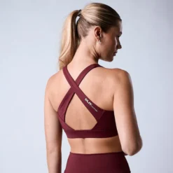 Fuse Sport Bra, Dark Red
