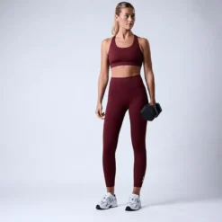 Fuse V-shape 7/8 tights, Dark Red