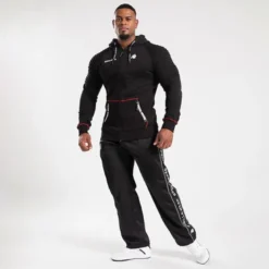 Georgia Zipped Hoodie, Black