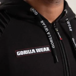 Georgia Zipped Hoodie, Black