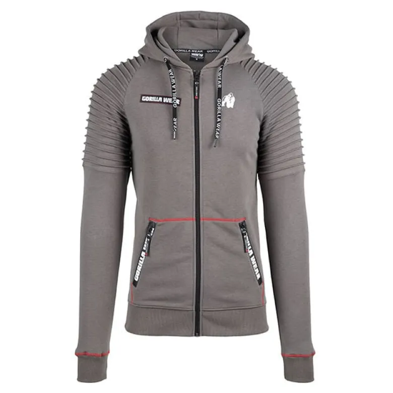 Georgia Zipped Hoodie, Grey