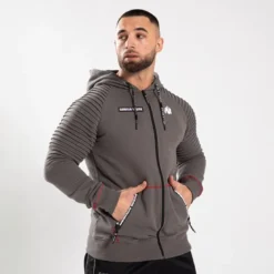 Georgia Zipped Hoodie, Grey