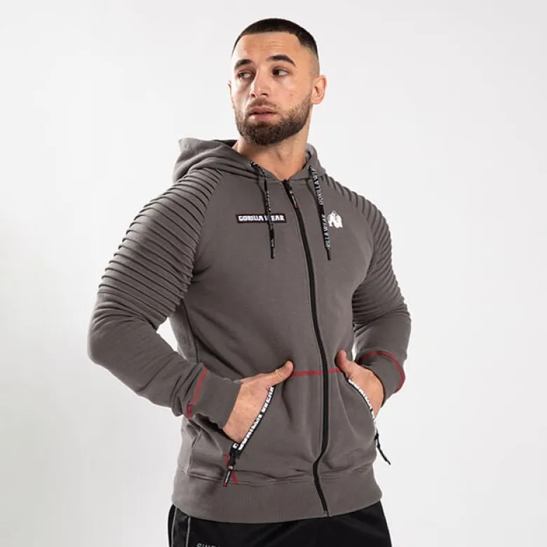 Georgia Zipped Hoodie, Grey