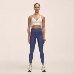 Graphic High Waist Tights Blue Shadow