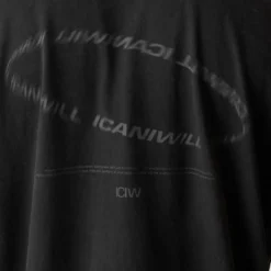 Grit Stonewashed Long Sleeve Print, Black
