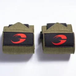 Hardcore Wrist Wraps 18 inch, Green/Red