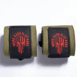 Hardcore Wrist Wraps 18 inch, Green/Red