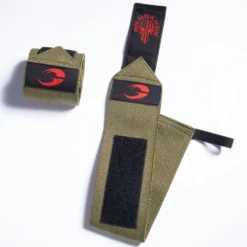 Hardcore Wrist Wraps 18 inch, Green/Red