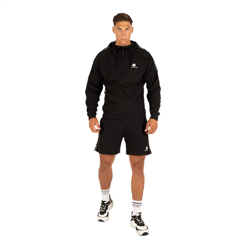 Harvey Hooded Track Jacket, black